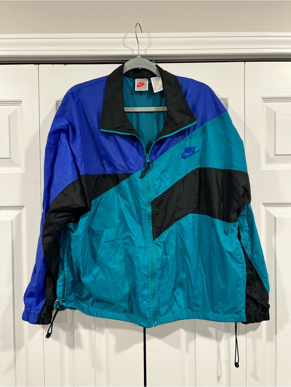 Nike Men's Teal, Royal Blue & Black Windbreaker Jacket